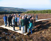 UCD Environmental Students visit the Slieve Blooms demonstration site to learn about the project objectives, March 2004