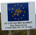 EU Life-Blanket Bog Restoration sign